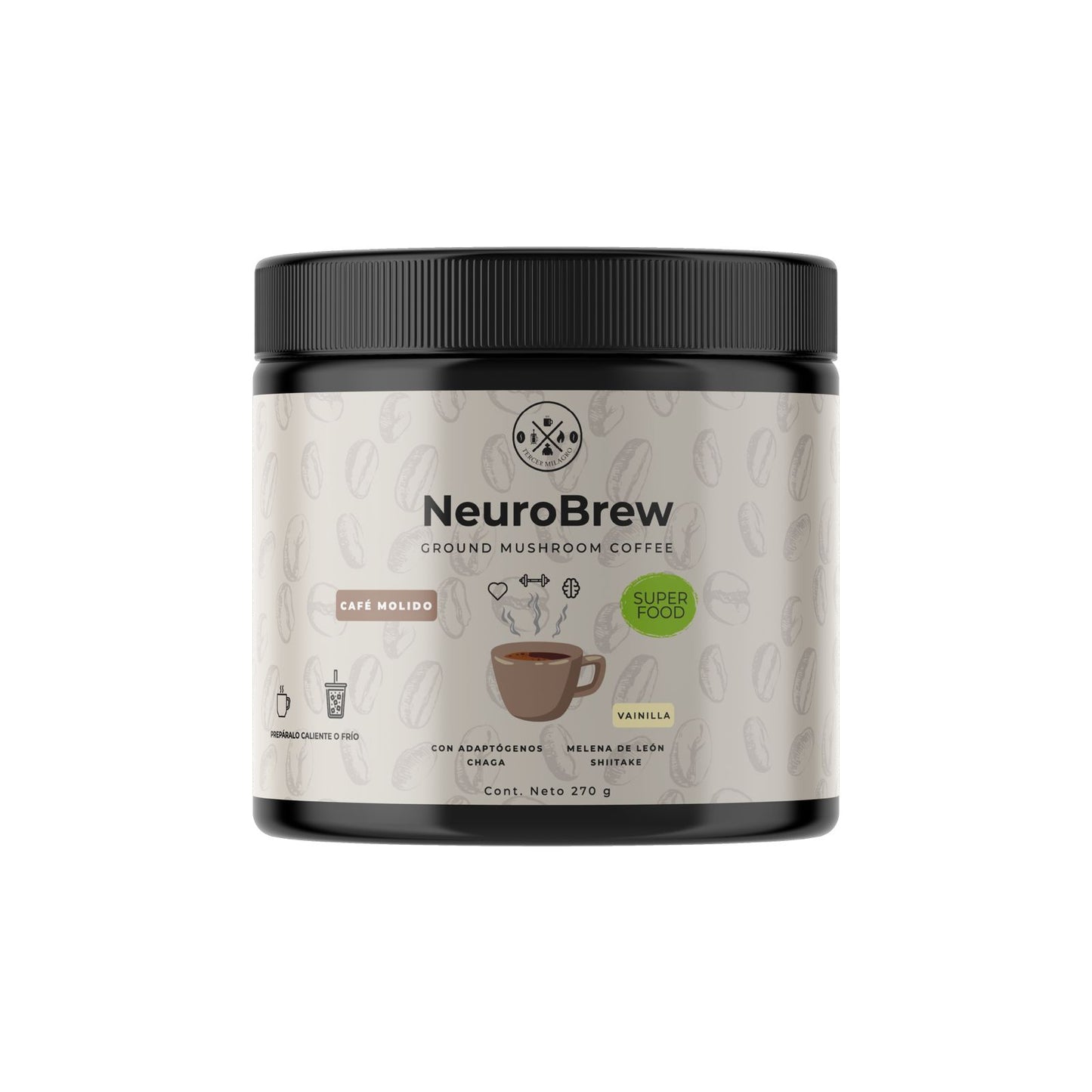 NeuroBrew | Café Molido Vainilla con hongos adaptógenos